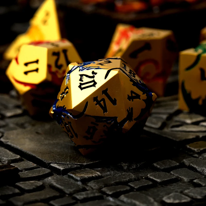 Aurum Ascension - Metall-Würfelset RPG, -