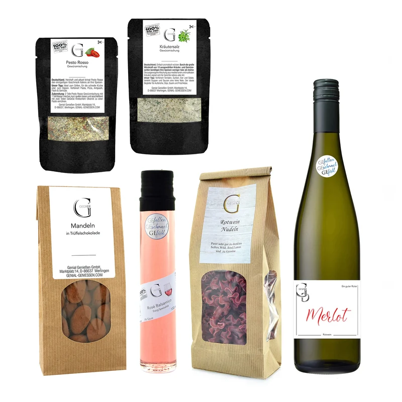 Herzlichen Glückwunsch – Geschenkset mit Alkohol