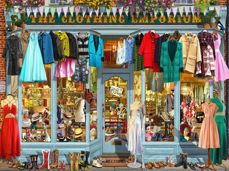 PFG The Clothing Emporium, Garry Walton (550pcs) (Usage/Used - PUZZLES FOR GOOD)