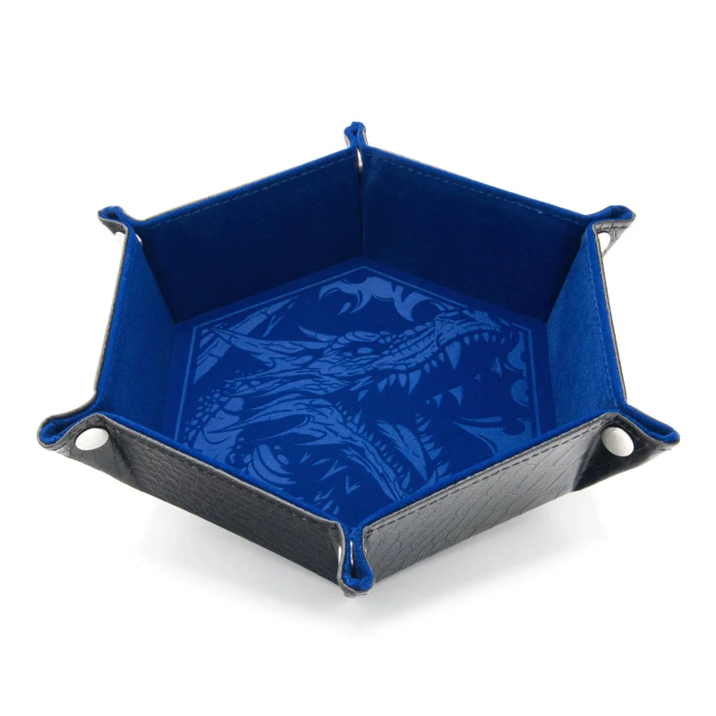 Blau Critstone DiceTray - faltbar | Dragon Skin Edition, sprachunabhängig