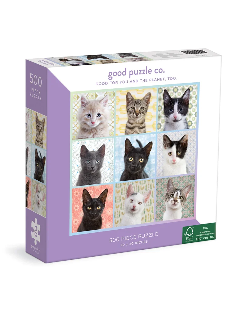 PFG Cat Portraits (500pcs) (Usage/Used - PUZZLES FOR GOOD)