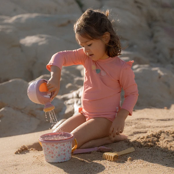 5-teiliges Strandset – Pink Flowers
