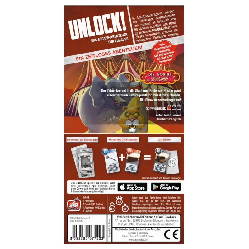 Asmodee - Unlock! Die Noside - Show (Einzelszenario) Box6A - deutsch