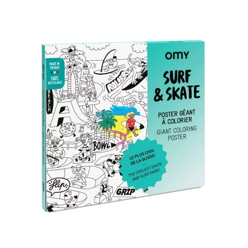 Riesiges Malbuch – Surf & Skate 100 x 70 cm