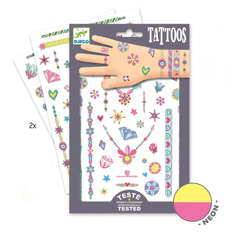 Neon-Tattoos für Kinder – Jenni's Juwelen