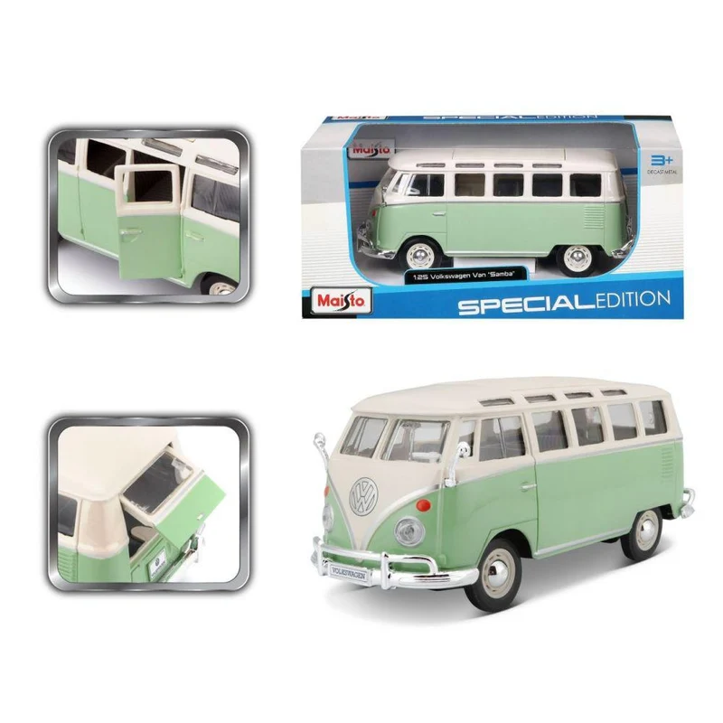 Maisto Volkswagen Bulli T1 Van Samba grün 1/24