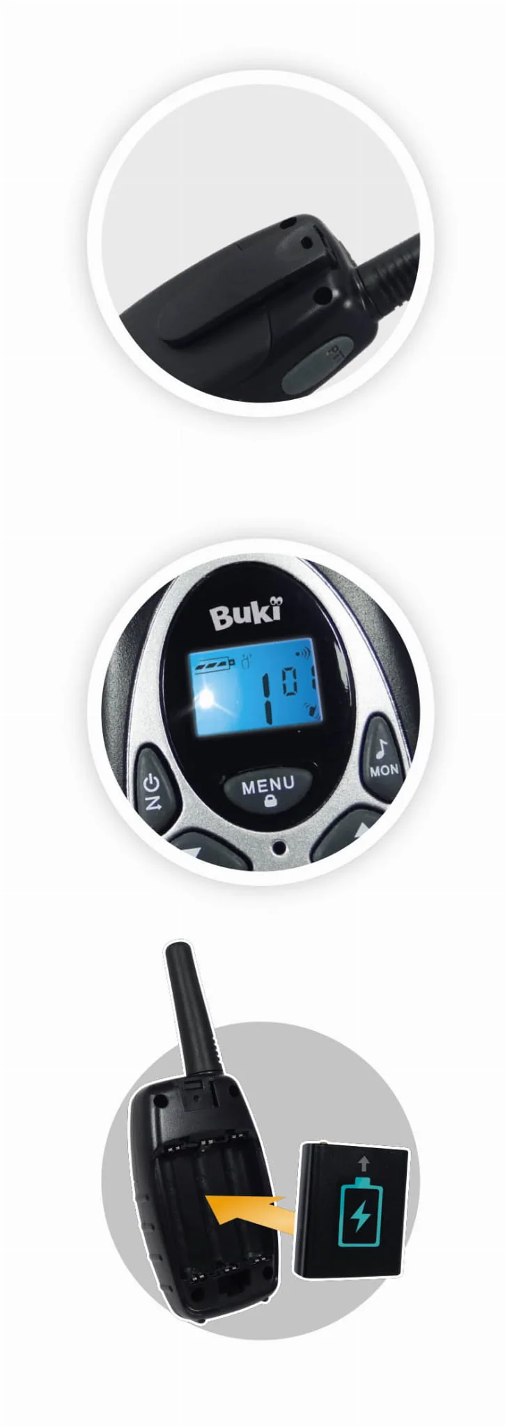 Walkie Talkie mit Akku - Reichweite 4 km