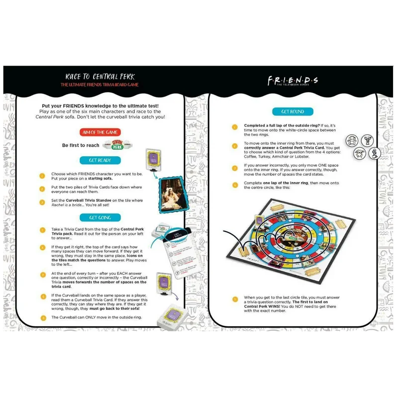 Friends - Trivia Brettspiel Race To Central Perk - Englische Version -