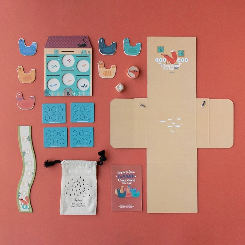 Familienspiel in Taschenversion Cluck, cluck! Fox! – Puk Puk, hier ist der Fuchs!