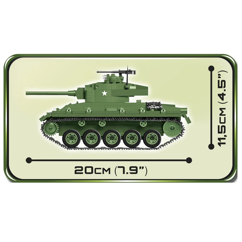Cobi 2543 - Panzer M24 Chaffee - Klemmbausteine