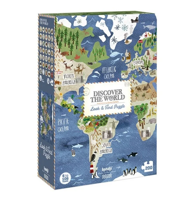 Lernpuzzle mit Spiel – Entdecke die Welt
