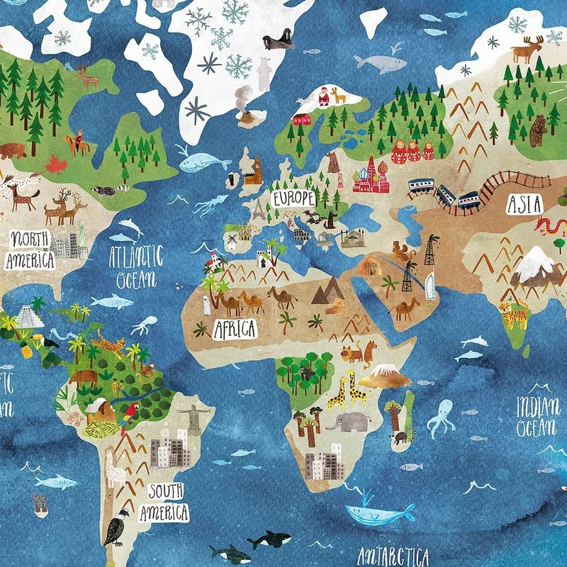 Lernpuzzle mit Spiel – Entdecke die Welt