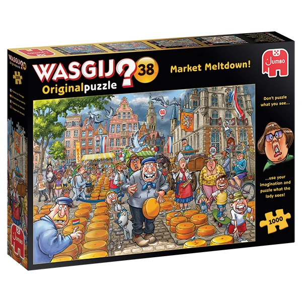 PFG Wasgij? Original #38, Market Meltdown! / Fondue au fromage (Usage/Used - PUZZLES FOR GOOD)