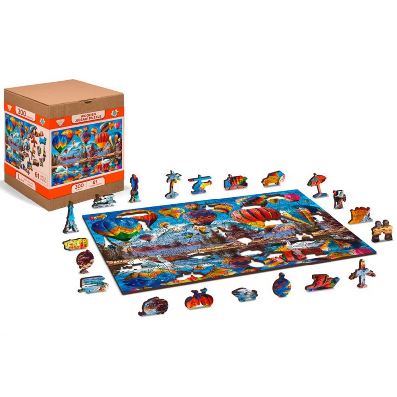 Wooden.City - Holzpuzzle 2 in 1 - Friedliches Reisen - - 600 Teile