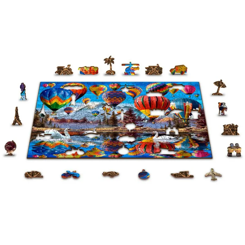 Wooden.City - Holzpuzzle 2 in 1 - Friedliches Reisen - - 600 Teile