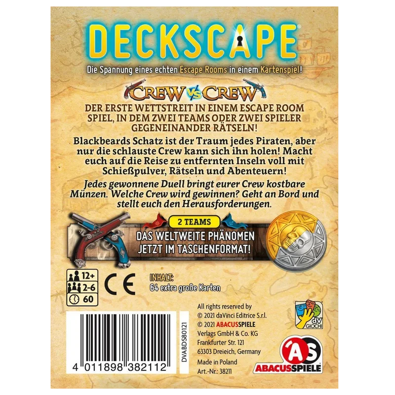 Abacus Spiele - Deckscape - Crew vs Crew - Die Pirateninsel (d)