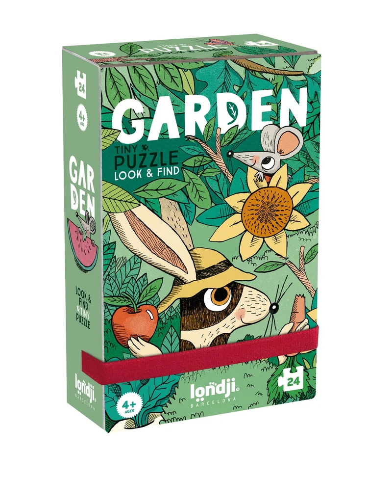 Taschenpuzzle mit Beobachtungsspiel – Gärten 24 Teile
