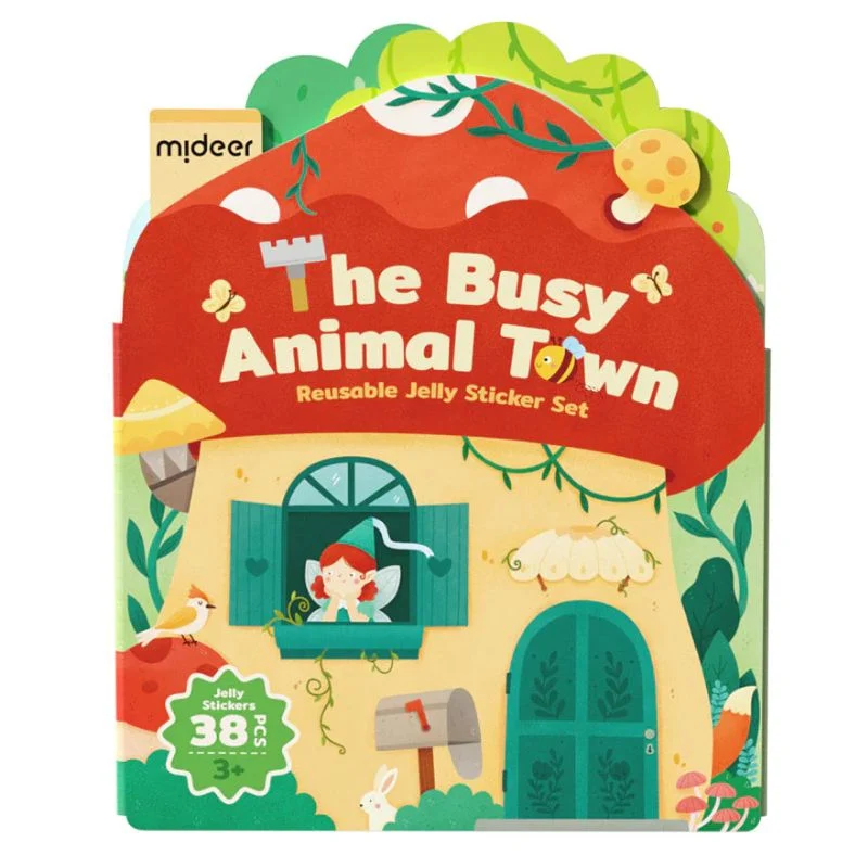 Set mit wiederverwendbaren Gel-Aufklebern – The Busy Animal Town
