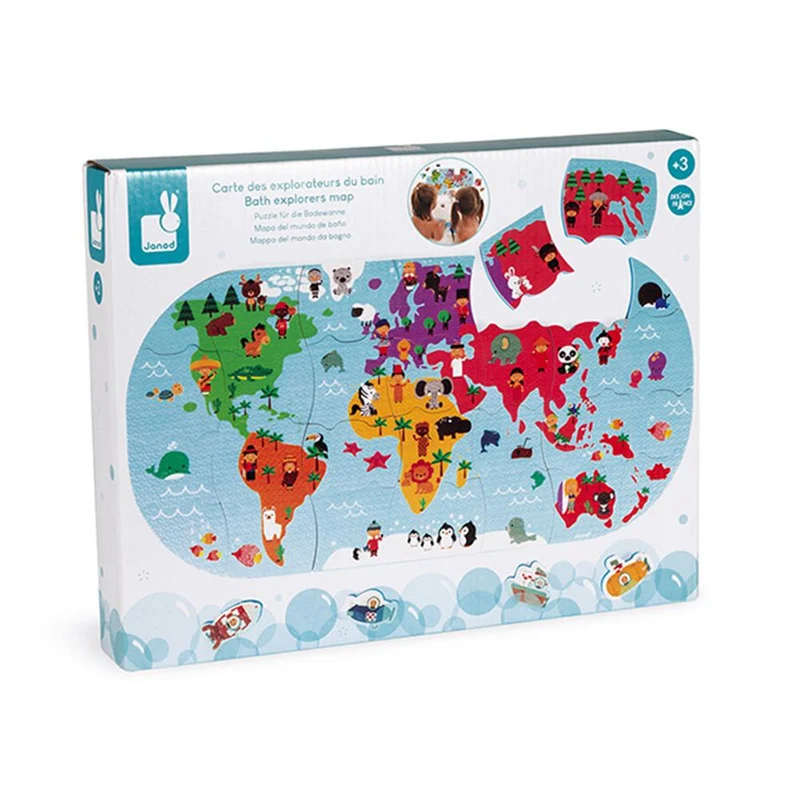 Puzzle Karte für die Badewanne, 28 Teile