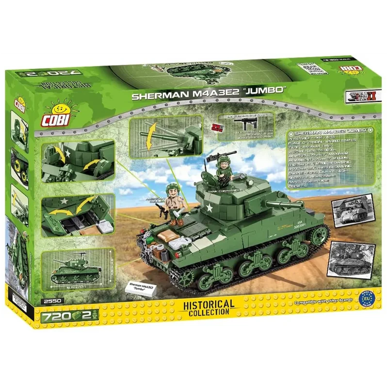 Cobi 2550 - Sherman M4A3E2 Jumbo - Klemmbausteine
