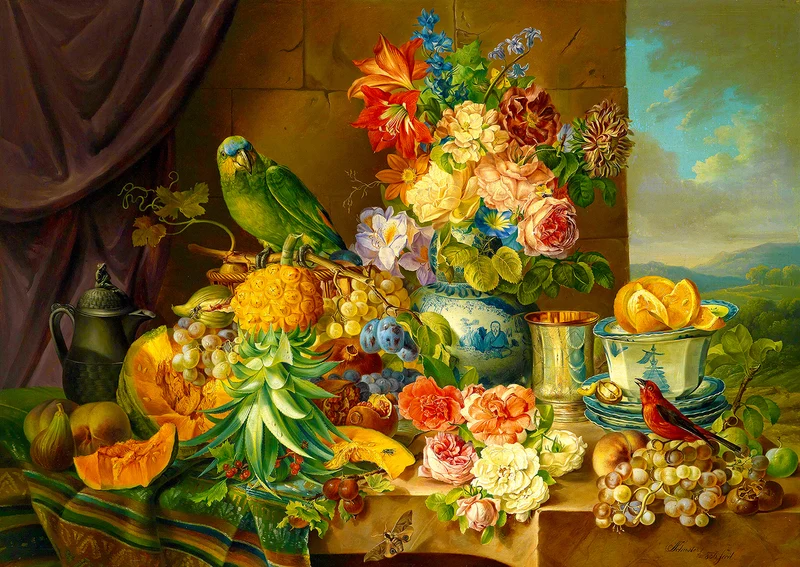 Enjoy- Still Life with Fruit and a Parrot (1000pcs)
