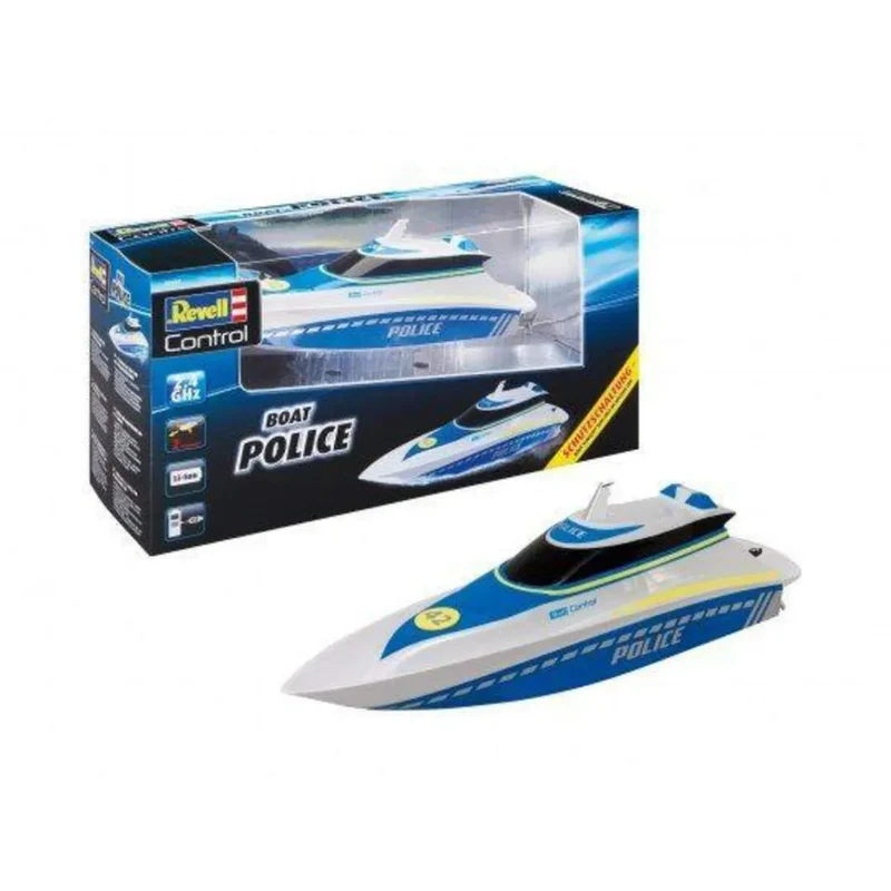 Revell Control 24138 - RC Polizeiboot, mit wasserdichter Elektronik