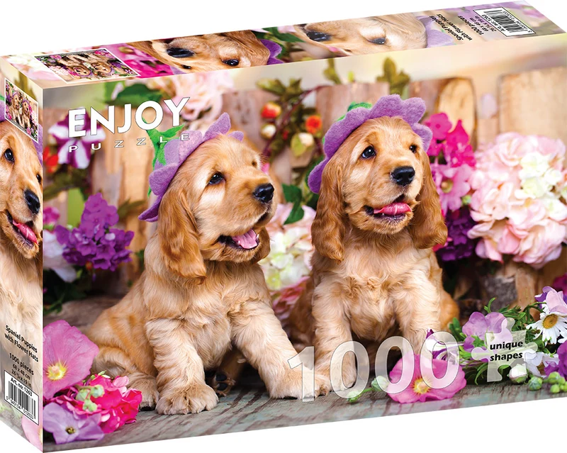 Enjoy- Spaniel Puppies with Flower Hats (1000pcs)