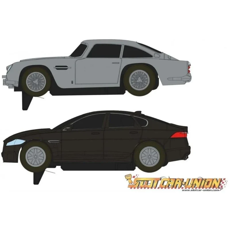 Micro Scalextric 007 Race Set - DB5 vs V8 (Battery)