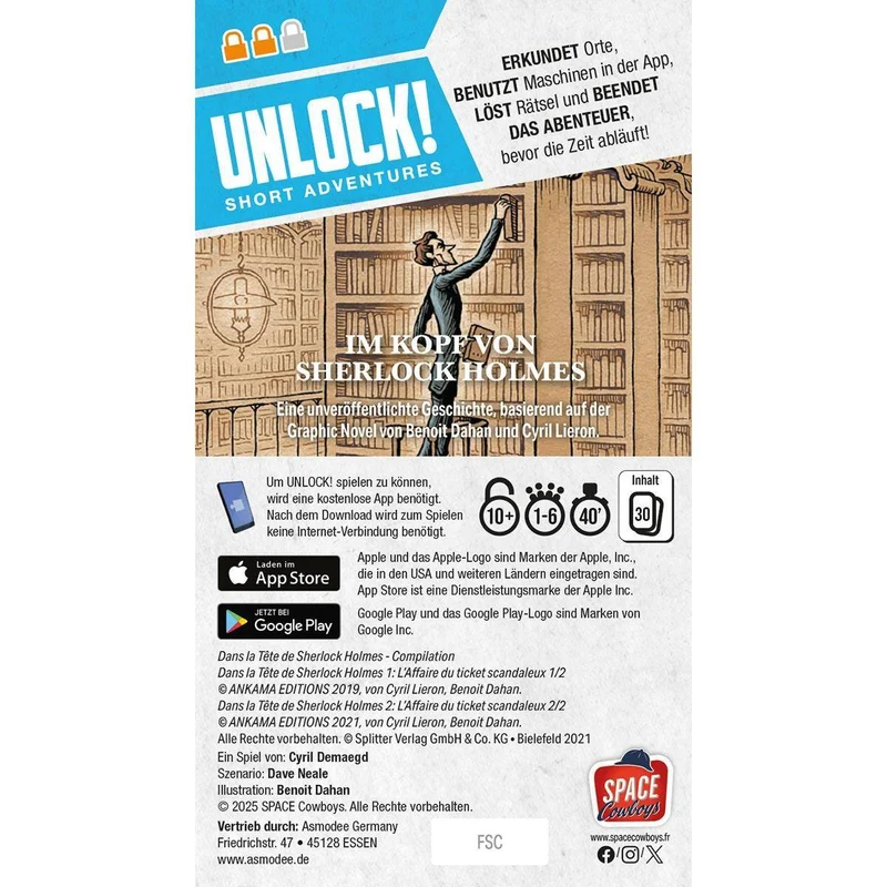 Im Kopf von Sherlock Holmes - Unlock! Short Adventures, deutsch