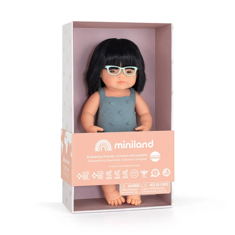 Puppe Mädchen Colourful Edition Doll – Asiatin mit Brille 38 cm