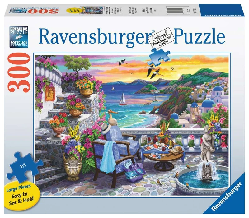 PFG Ravensburger Santorini Sunset (300 Large) (Usage/Used - PUZZLES FOR GOOD)