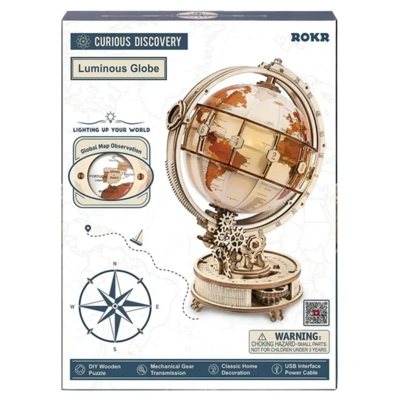 ROKR - Luminus Globe - mechanisches Holzmodell