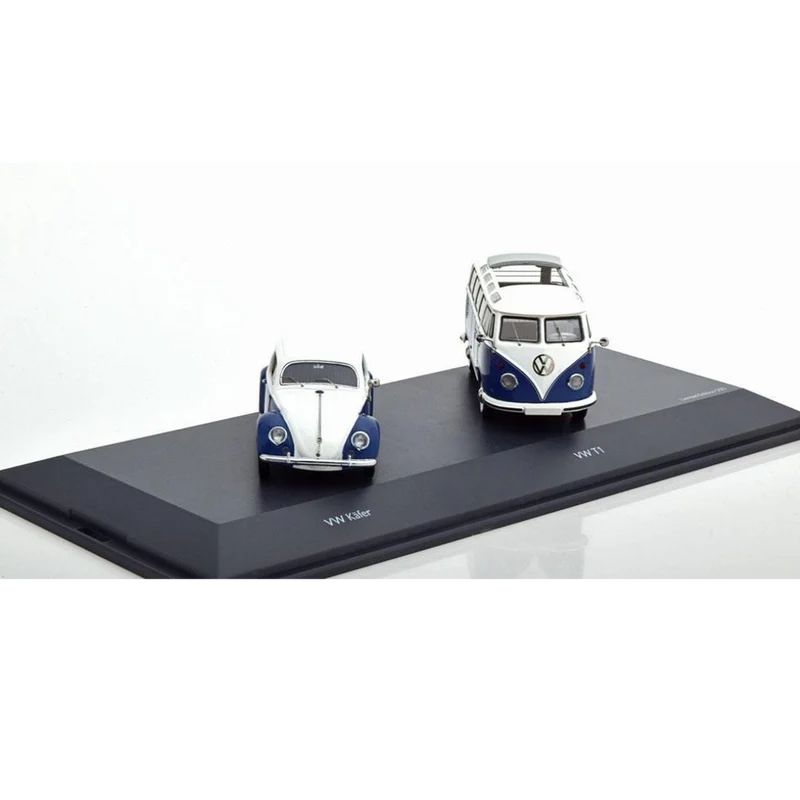 Schuco - Set VW Käfer + T1 Samba dunkelblau - weiss 1:43