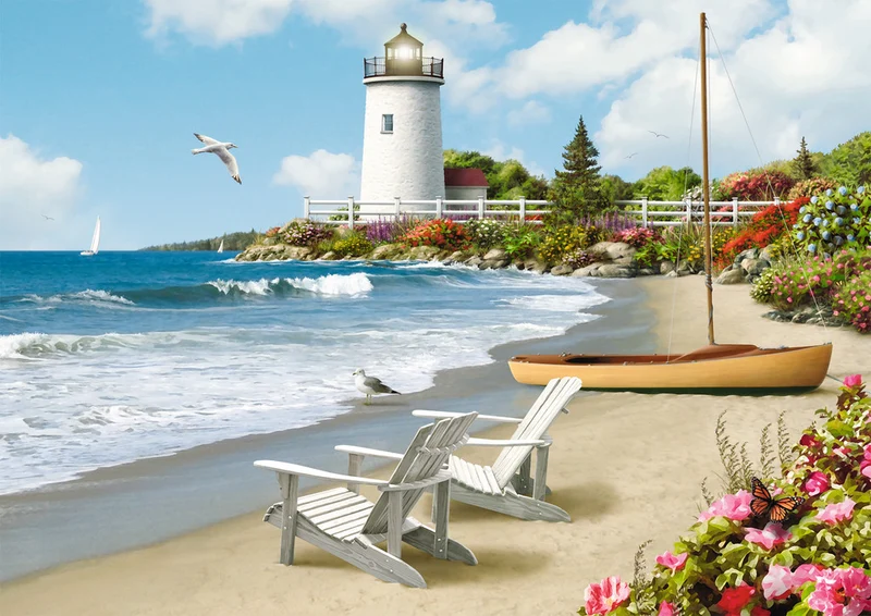 PFG Ravensburger Sunlit Shores, Alan Giana (300 Large) (Usage/Used – PUZZLES FOR GOOD)