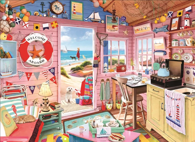 PFG Ocean Cottage, Ray Powers (1000pcs) (Usage/Used - PUZZLES FOR GOOD)