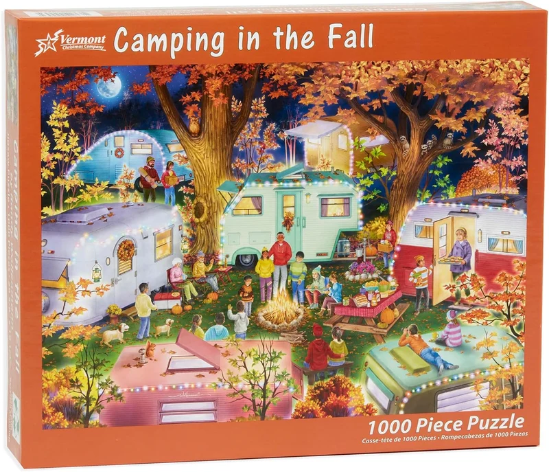 PFG Camping in The Fall, Randy Wollenmann (1000pcs) (Usage/Used - PUZZLES FOR GOOD)