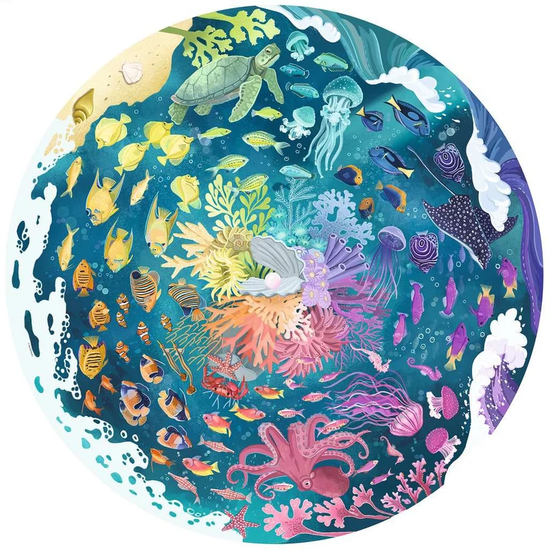 PFG Ravensburger Circle of Colors: Ocean (500pcs) (Usage/Used - PUZZLES FOR GOOD)