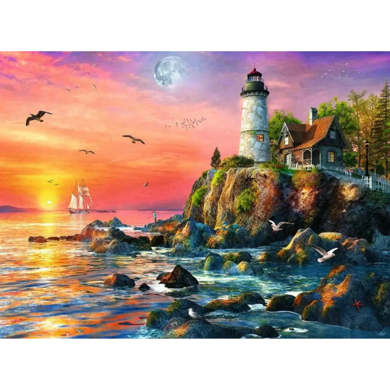 Ravensburger - Leuchtturm am Abend - 500 Teile Softclick