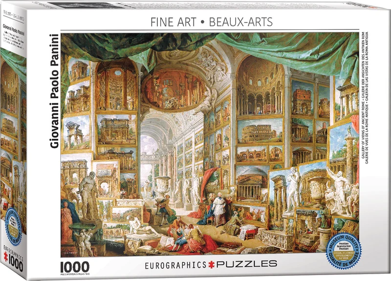 PFG Gallery of Views of Ancient Rome, Giovanni Panini (1000pcs) (Usage/Used - PUZZLES FOR GOOD)