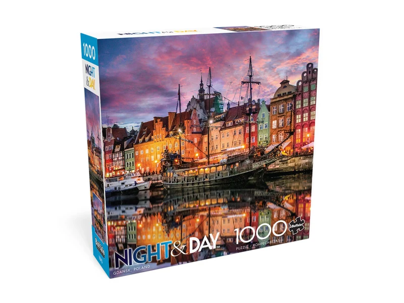 PFG Night & Day - Gdansk, Poland (1000pcs) (Usage/Used - PUZZLES FOR GOOD)