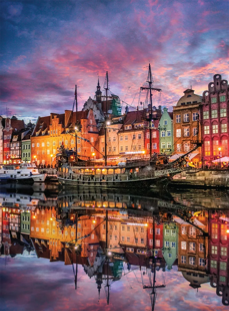 PFG Night & Day - Gdansk, Poland (1000pcs) (Usage/Used - PUZZLES FOR GOOD)