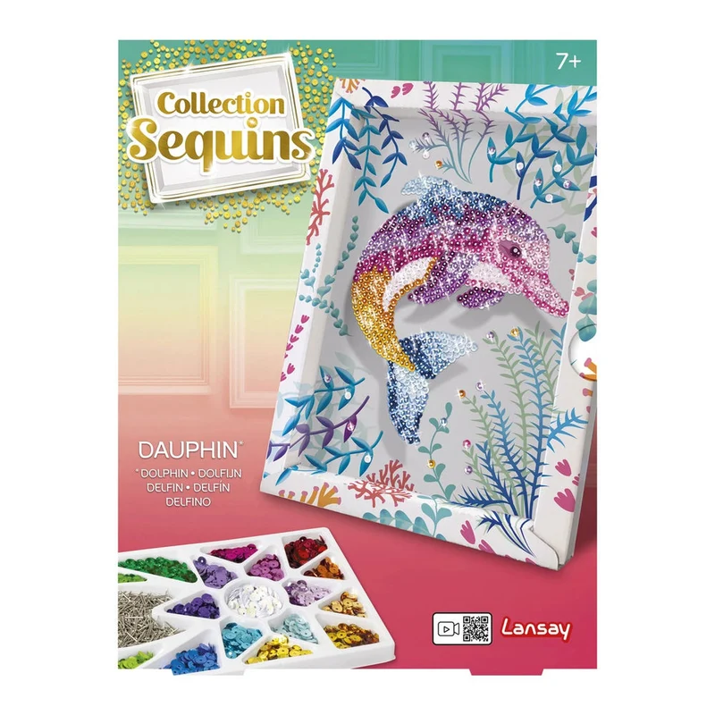 Paillettenkunst Delfin