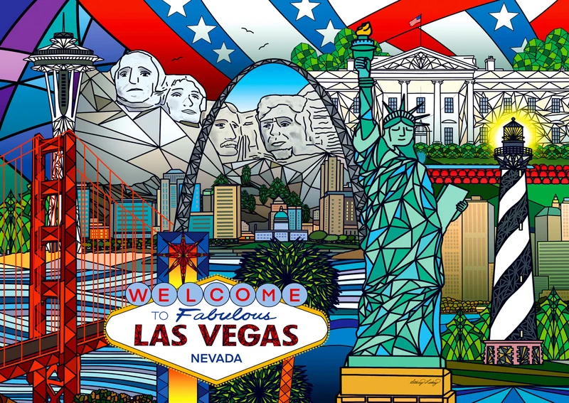 Enjoy- American Landmarks Collage (1000pcs)