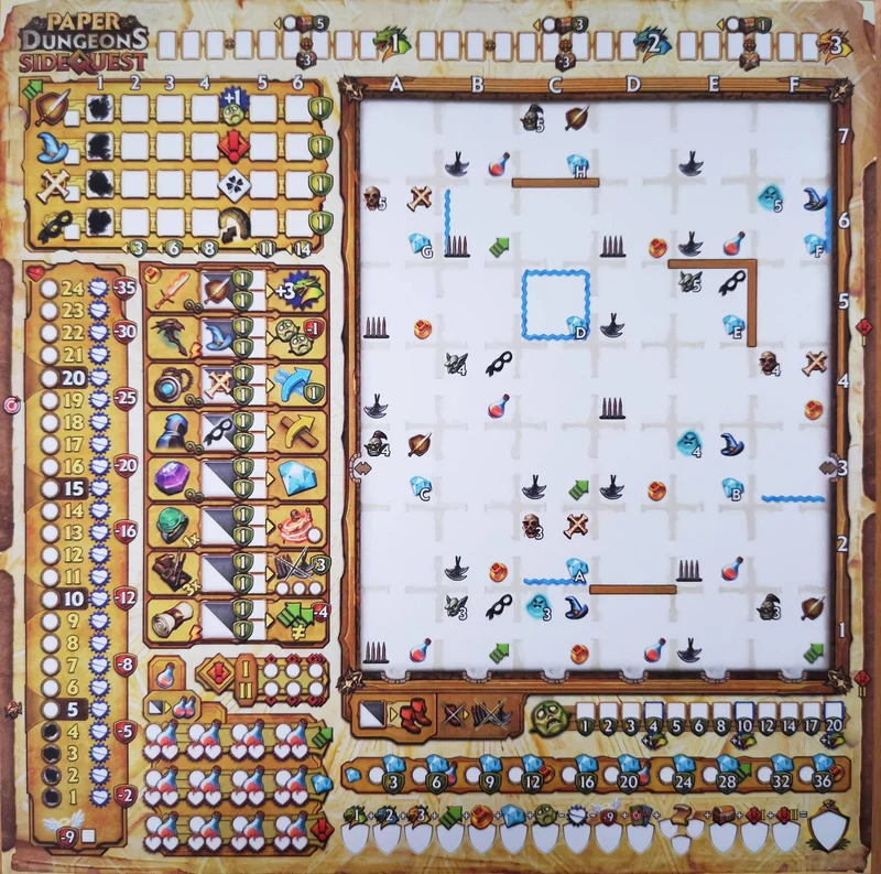 Side Quest - Ersatzblock - Paper Dungeons, deutsch (Erw.)