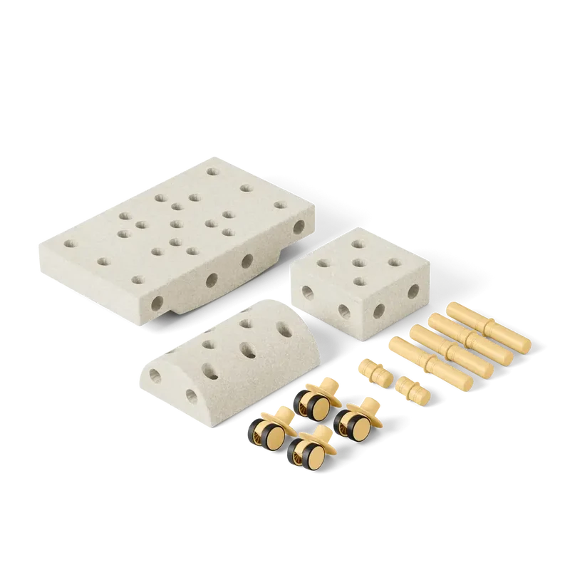 Kreative Bausteine zur Förderung der Grobmotorik Curiosity Set – sandgrau 10 in 1