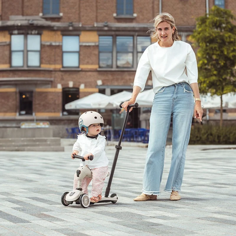 Rutschauto und Roller mit Lenker Highwaykick 1 Push and Go 2in1 1-5 Jahre – Ash