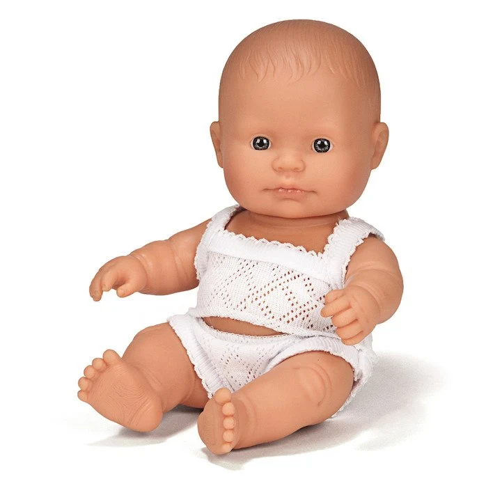 Puppe Mädchen - Europäerin 21 cm