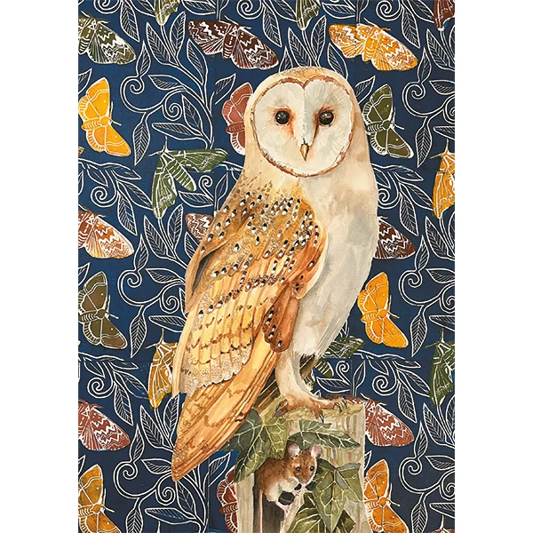 PFG Barn Owl with Mouse (1000pcs) (Usage/Used - PUZZLES FOR GOOD)