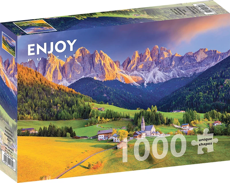 Enjoy- Church in Dolomites Mountains, Italy (1000pcs)