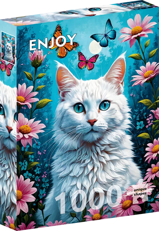 Enjoy- White Cat (1000pcs)